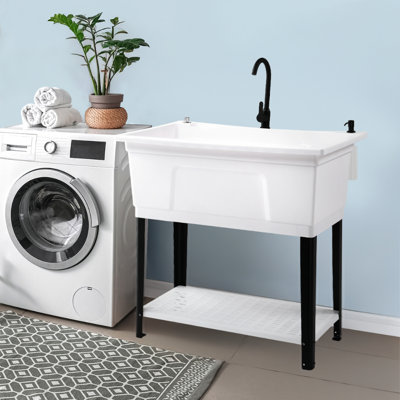 Grande cuve à lessive 40 po avec lavabo utilitaire avec robinet