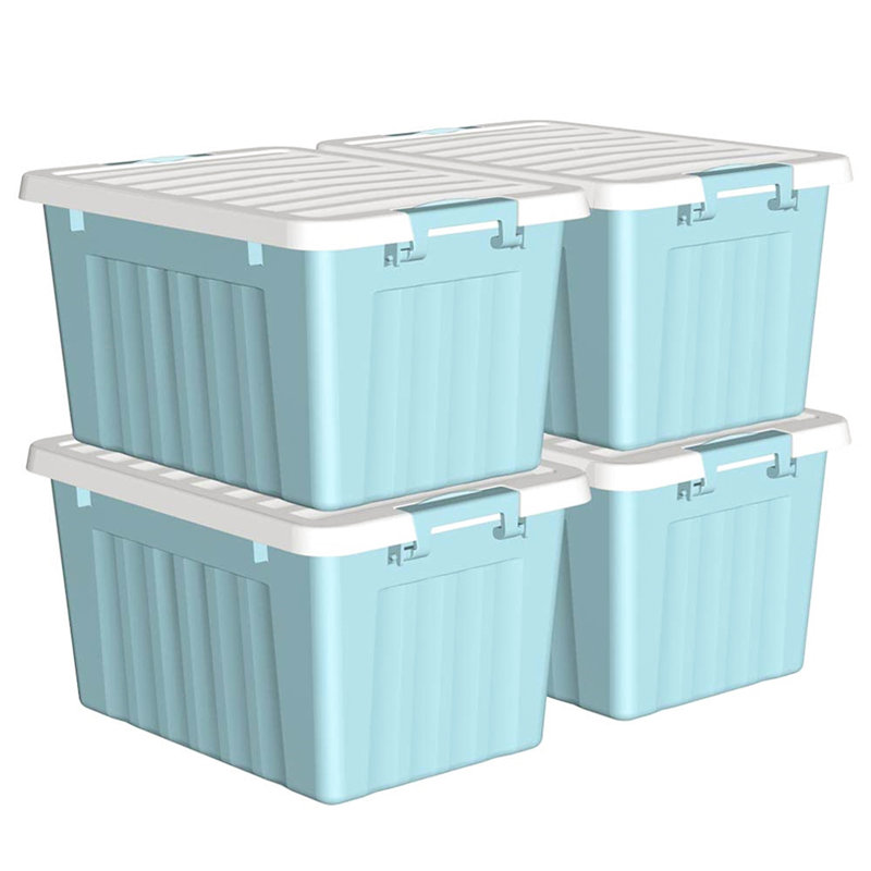 Rebrilliant Plastic Decorative Bin, Blue, 15