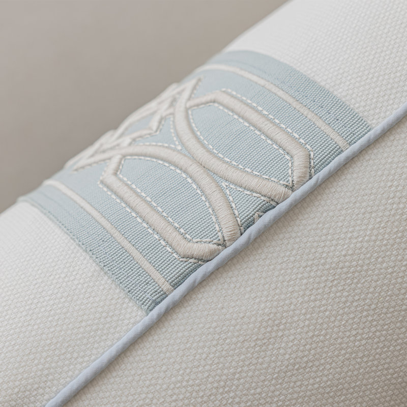 Taie d'oreiller Gabriella 18 po x 18 po - blanc perle (sans insert)