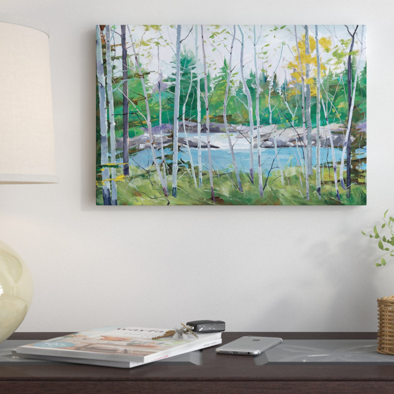« oxtounge rapids », reproduction d’art sur toile tendue, H 18 po x l 26 po x P 1,5 po, Pas de tapis, Toile avec cadre noir