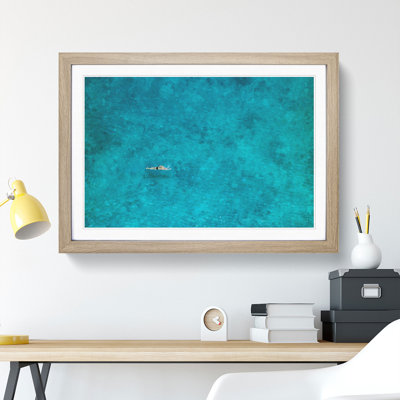 Swimmer in the Sea - Framed Print