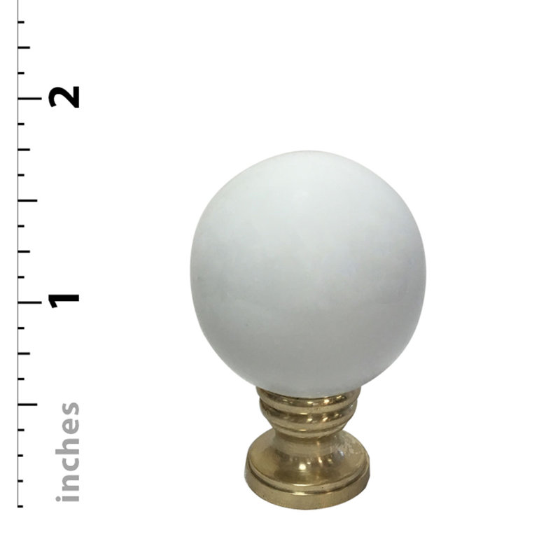 Faîteau de lampe sphérique en céramique, Blanc