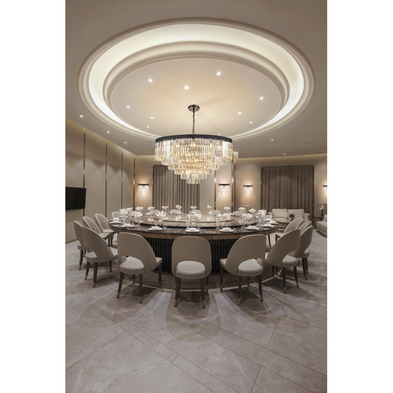 Alaisa 30 - Light Black Crystal Pendant