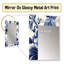 Levine Regal bleu cobalt damassé motif victorien Ii - miroir décoratif floral-778360624