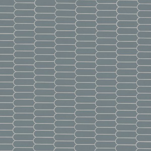Blue Maris Scale 12 in. x 12 in. Glossy Porcelain Mosaic Floor and Wall Tile
