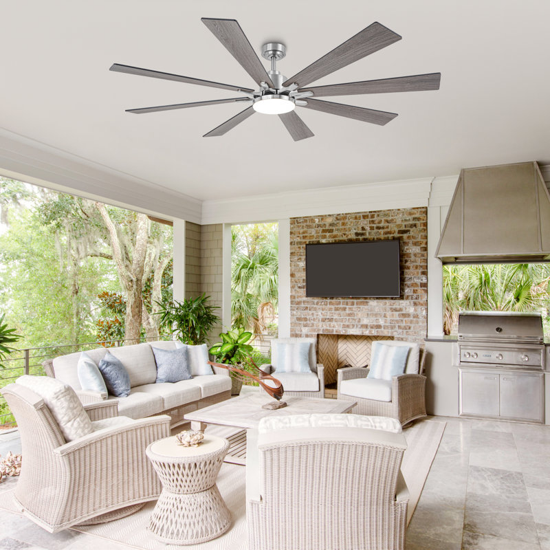 Vaczon 72" Smart Dimmable LED Ceiling Fan with 3CCT LED Lights, 6-Speed Reversible DC Motor, Timer, Remote and App Control