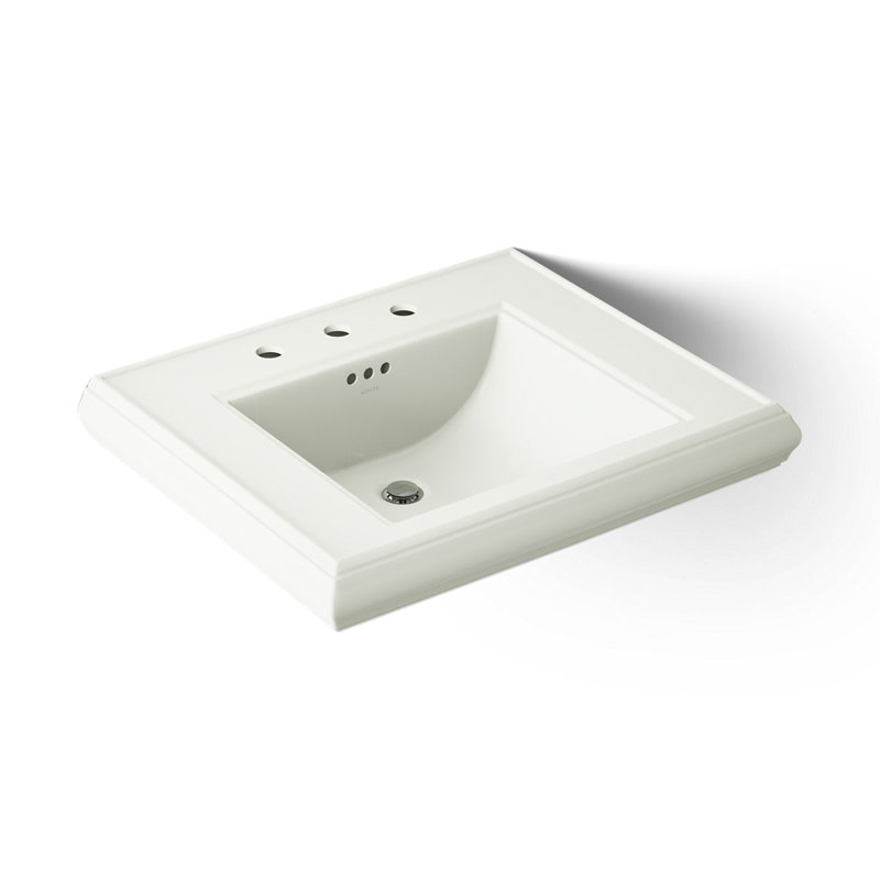 Memoirs® Rectangular Pedestal Bathroom Sink with Overflow, Dune, 8'' Centers