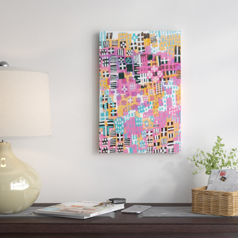 Reproduction d'art sur toile tendue City Lights, H 60 po x l 40po x P 1,5 po, Toile avec cadre noir, Pas de tapis