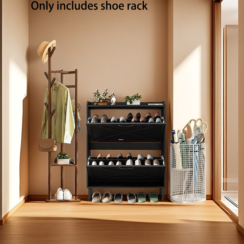 Pour la maison, le vestibule, la chambre à coucher et la porte, étagère à chaussures, Noir