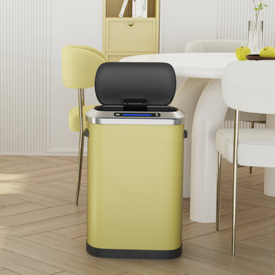 Poubelle automatique 13 gallons en acier inoxydable avec capteur de mouvement