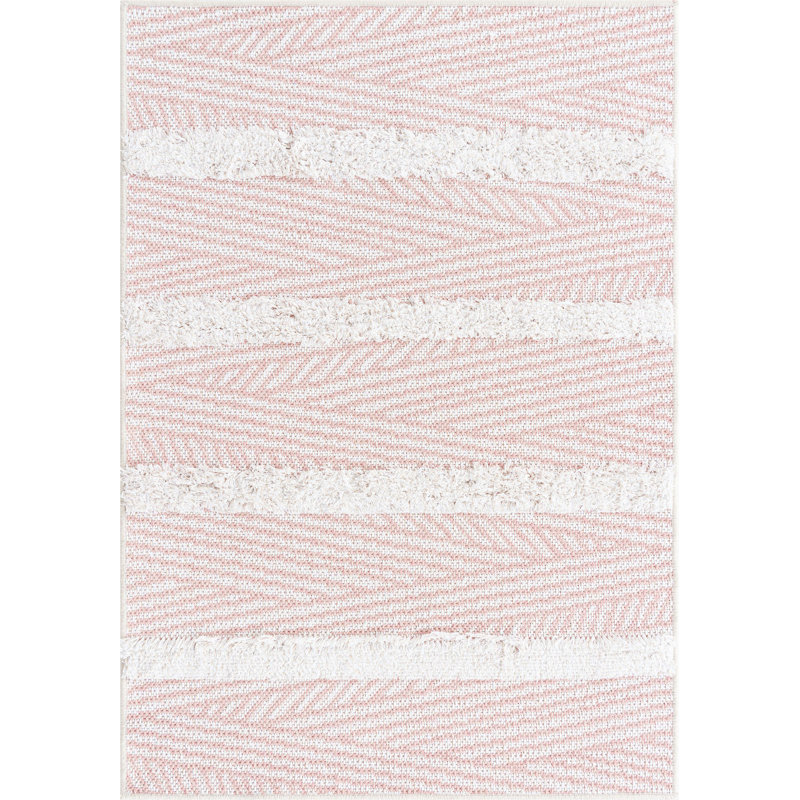 Jordalier Cotton Striped Indoor Rug, Rectangle 2'3" x 3'