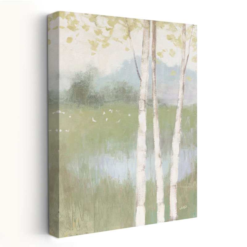 Spring Fling II Cool Crop - Aspens Birch - crème et bleu, H 48 po x l 32 po
