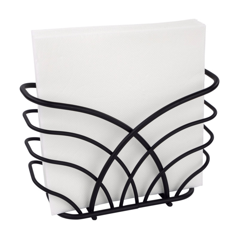 Porte-serviette fleur, Noir