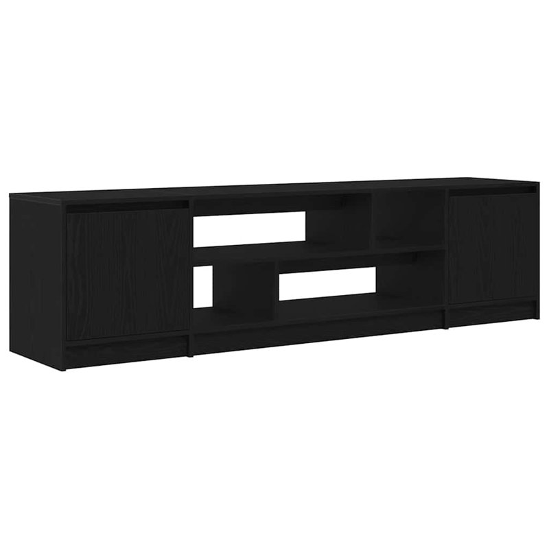 Unfinished TV Stand for TVs up to 75", Black Oak
