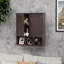 Armoire murale de salle de bain de style minimaliste avec 2 portes et tablettes réglables-1643012864