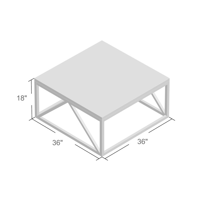 Hambly Coffee Table, White, Black