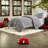 Modern Gray King/cal King Bedding Sets, Puffy Comforter & 2 Shams, Polyester Jersey
