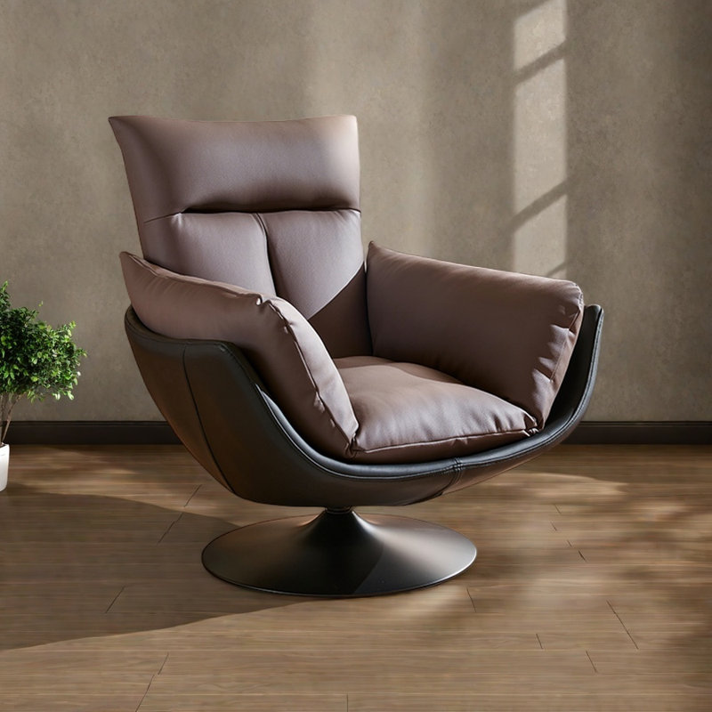 Chaise rotative spacieuse, silencieuse et élégante, Brun