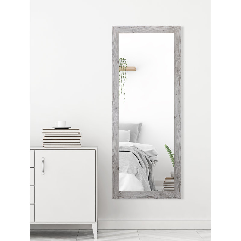 Dematteo Engineered Wood Flat Wall Mirror, 64" H x 26" W