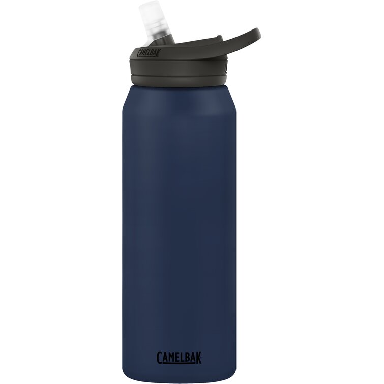 JoyJolt Vacuum Insulated Water Bottle with Flip Lid & Sport Straw Lid - 32 oz Large Hot/Cold Vacuum Insulated Stainless Steel Bottle