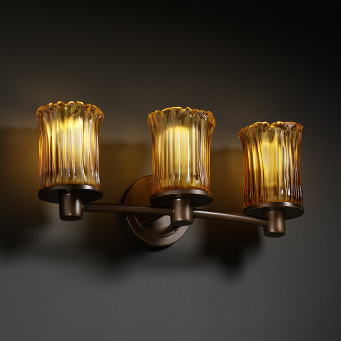 Leroux 3 - Light Vanity Light, Dark Bronze, Whitewash