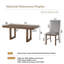 Ensemble de salle à manger extensible 7 pièces avec 6 chaises rembourrées, table à rallonge papillon, brun et gris-485242671