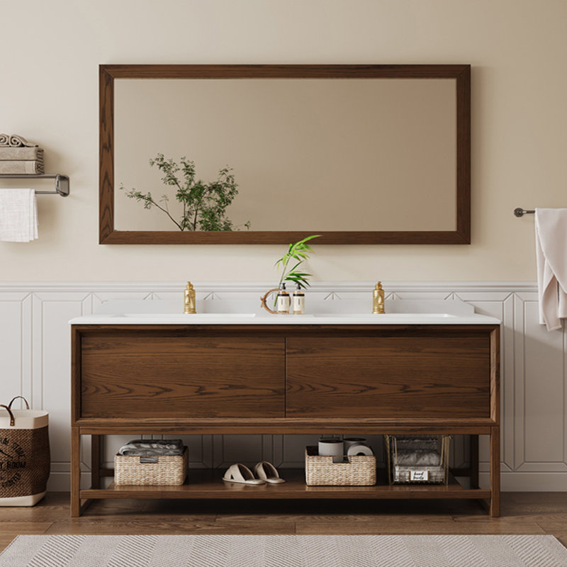 Meuble-lavabo simple de style village américain, H 32,3 po x l 63 po x P 21,7 po