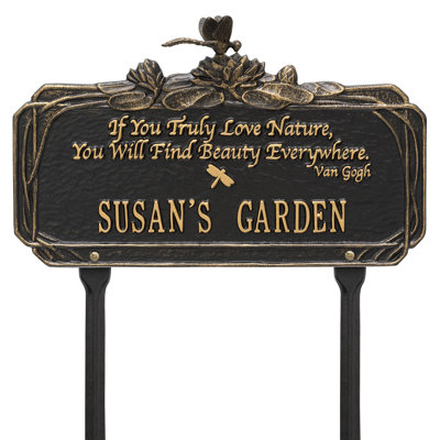 Dragonfly Quote Personalized Garden Sign