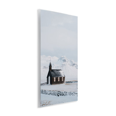 Plaque murale de paysage de neige de l'Islande, par Jade Sharp Photo