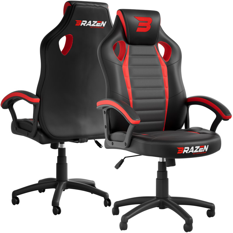 BraZen Salute PC Gaming Chair, Red