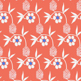 Nomad Kimono Flower Cayenne 10' L x 24" W Wallpaper Roll