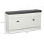 Étagère à chaussures moderne pour hall d'entrée, rangement avec coussin, 2 tiroirs, tablette réglable, peut contenir 8 paires-2077060952