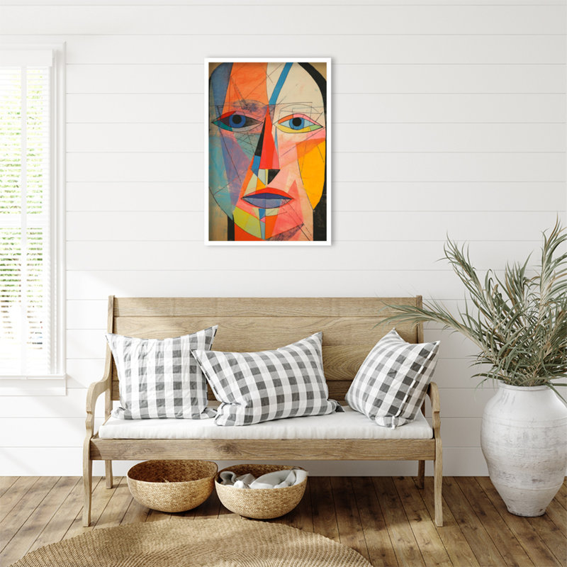 The Face by Treechild, White, 33" H x 23" W