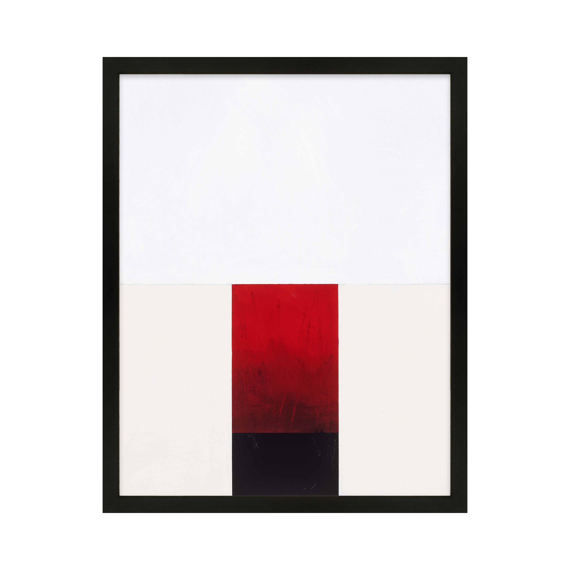 Tempo With Red 2 by Robert Kamnatnik, Black Framed Paper, 30" H x 24" W x 1.25" D