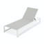 Méridienne d'extérieur réglable avec structure en aluminium et filet PVC-coated polyester - inclinable à 5 positions