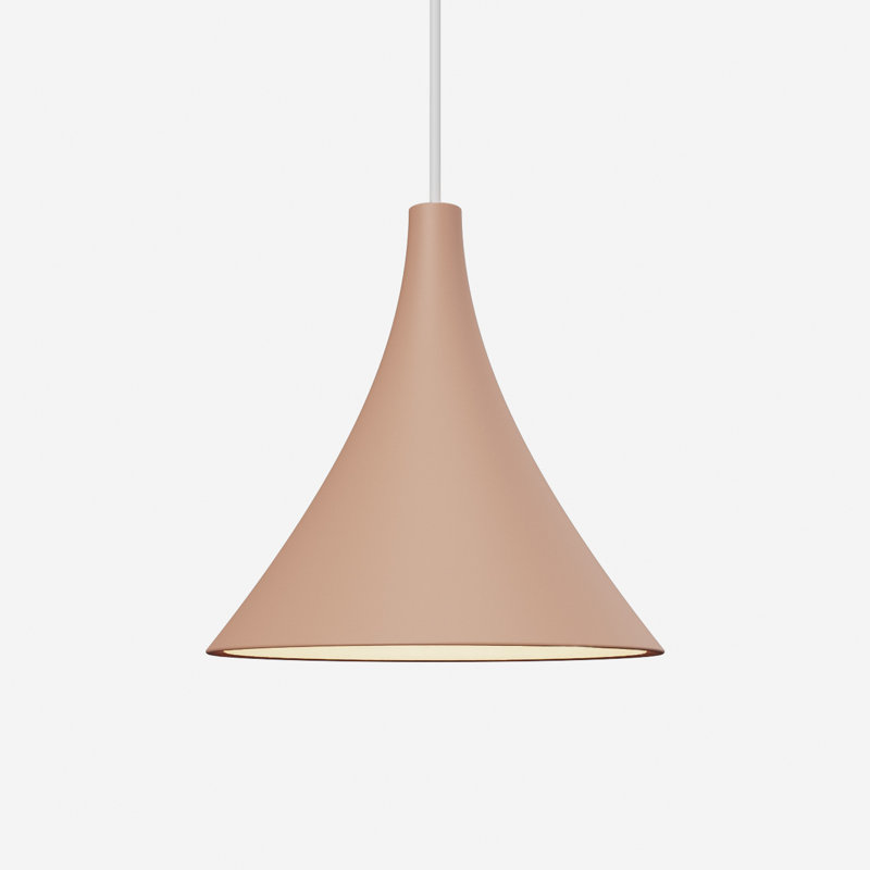 Gota Pendant Light, White, Blossompink, 14" H x 9.84" W x 9.84" D