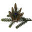 Peacock Feather Christmas Clip-On Ornament - 6" - Brown White And Green