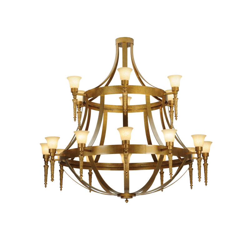 Lustre à 18 lumières de style bougie Lubovich