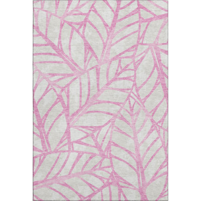 Premium Machine Washable Lisse Pink Rug