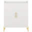 35.43 Inches White & Gold 6-Tier Entryway Shoe Storage Cabinet With Doors-694789201