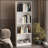 White Tier Storage Shelves Bookcase With Ample Space For Books And Decor, Perfect For Modern And Traditional Interiors.