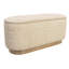 Jackie Storage Bench In Contemporary Beige Multi-weave Fabric On Solid Wood