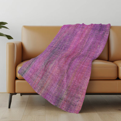 Addison Machine Washable Sherpa Striped Throw Blanket