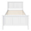 Lit plateforme simple avec lit gigogne et tiroirs, blanc