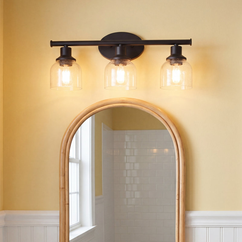 Nelda 3-Light Dimmable Bronze Vanity Light