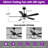 52" 6-Speed Dimmable LED Ceiling Fan with Light and Remote Control, 3 Color Lights, Reversible DC Motor, Double-Sided Wood Blades, 4"/10" Downrods-1019938423