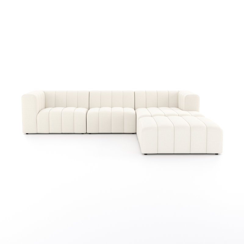 Langham Sectional, Fayette Cloud Polyester Blend, Right Hand Facing