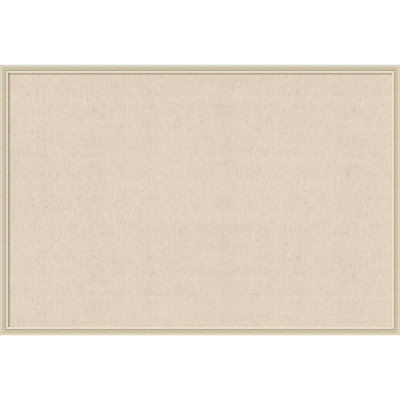 Tableau d'affichage encadré en tissu, babillard à tissage neutre 37 x 25 pour l'organisation murale