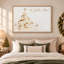 Toile dorée en forme de ruban doré avec renne-1247138960