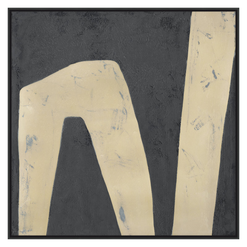 Archaic 3 par Kyle Goderwis - peinture sur toile à cadre flottant, Cadre noir, H 30 po x l 30 po x P 2,63 po